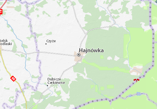 Karte Stadtplan Hajnówka