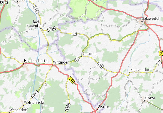 Kaart Plattegrond Diesdorf