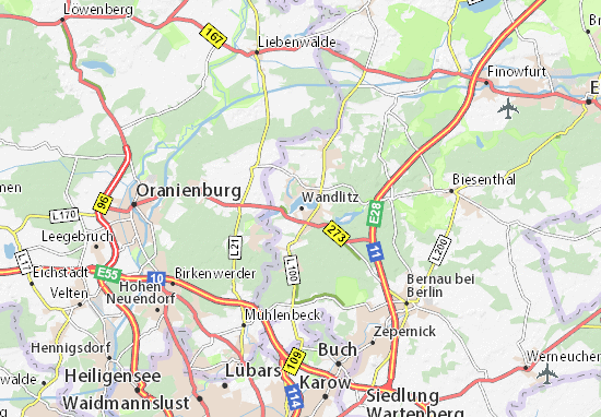 Karte Stadtplan Wandlitz