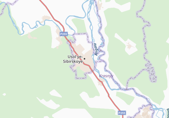 Karte Stadtplan Usol&#x27;ye-Sibirskoye