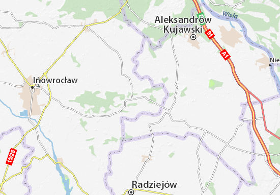 Kaart Plattegrond Dąbrowa Biskupia