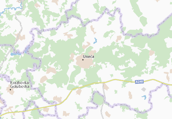 Karte Stadtplan Uneča