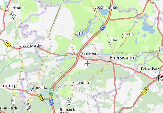 Mapa Plano Finowfurt