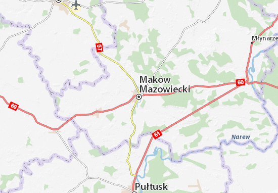 Kaart Plattegrond Maków Mazowiecki