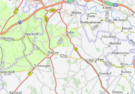 Kaart Plattegrond Henstedt