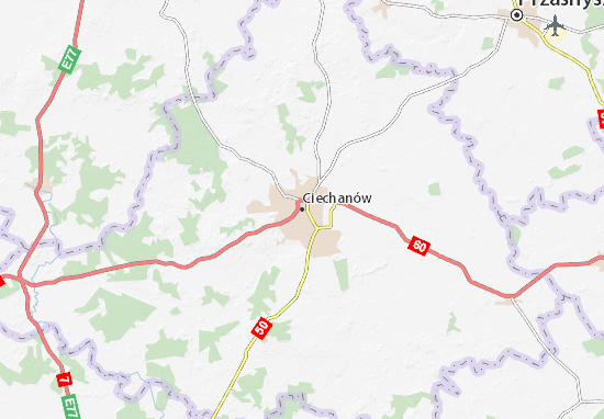 Karte Stadtplan Ciechanów