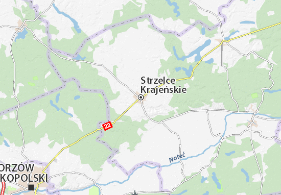 Karte Stadtplan Strzelce Krajeńskie