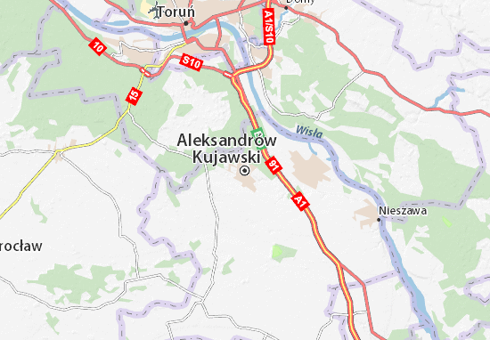 Kaart Plattegrond Aleksandrów Kujawski
