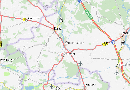 Kaart Plattegrond Wusterhausen