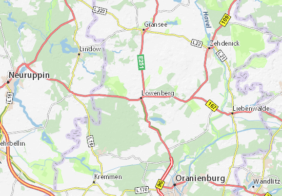 Karte Stadtplan Löwenberg