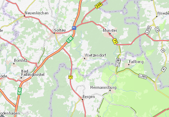 Kaart Plattegrond Wietzendorf