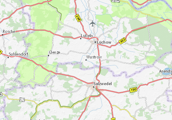 Karte Stadtplan Wustrow