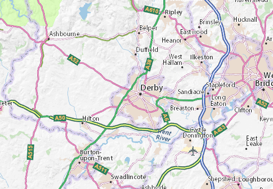Karte Stadtplan Derby