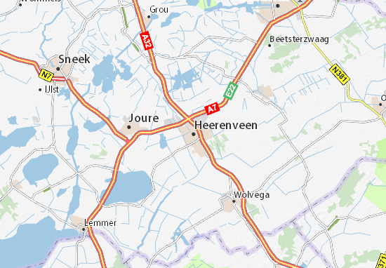 Kaart Plattegrond Heerenveen