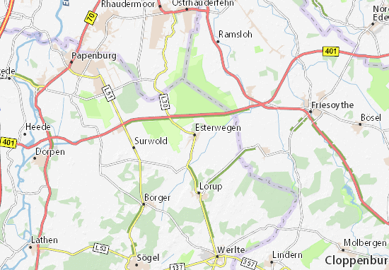 Mapa Esterwegen