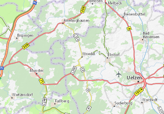 Karte Stadtplan Wriedel