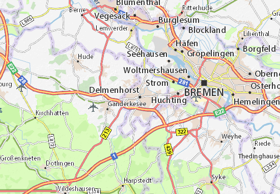 Karte Stadtplan Delmenhorst