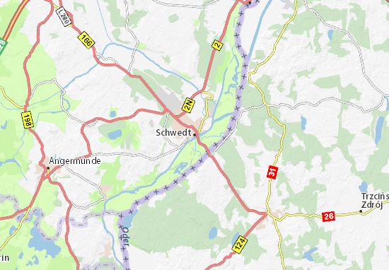 Karte Stadtplan Schwedt