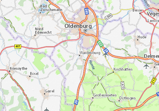 Karte Stadtplan Wardenburg