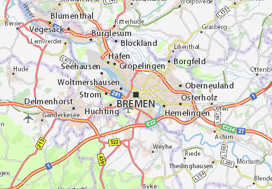 Bremen Map: Detailed maps for the city of Bremen - ViaMichelin