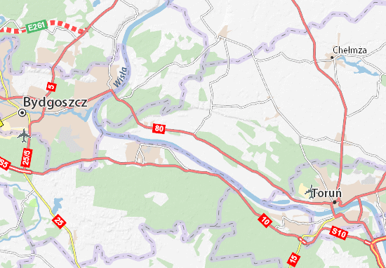 Karte Stadtplan Zławieś Wielka