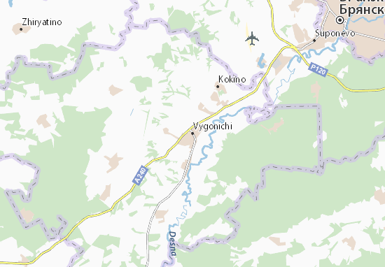 Karte Stadtplan Vygonichi