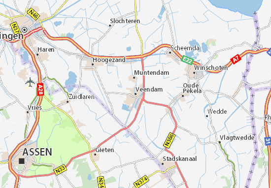 Mapa Veendam