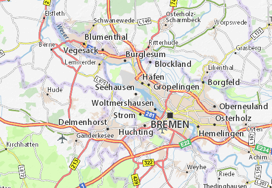 Karte Stadtplan Seehausen
