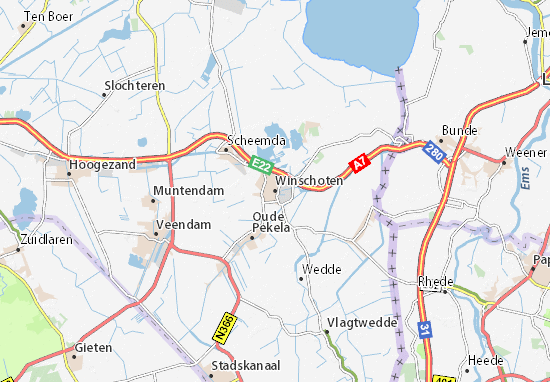 Karte Stadtplan Winschoten
