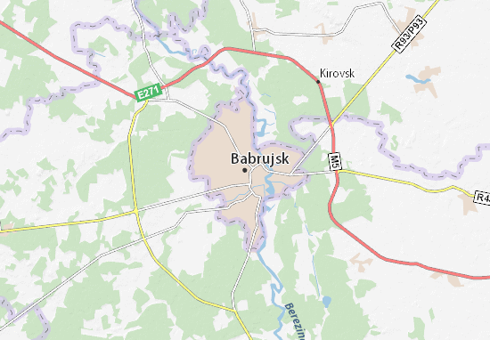 Kaart Plattegrond Babrujsk