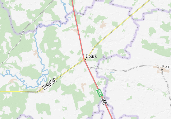 Kaart Plattegrond Doŭsk