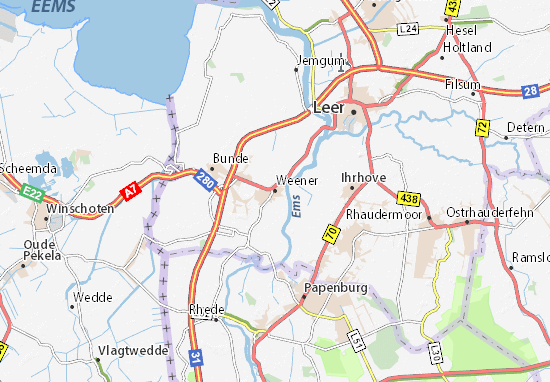 Karte Stadtplan Weener