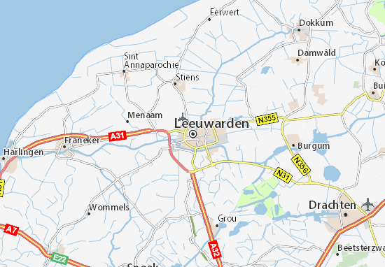 Karte Stadtplan Leeuwarden