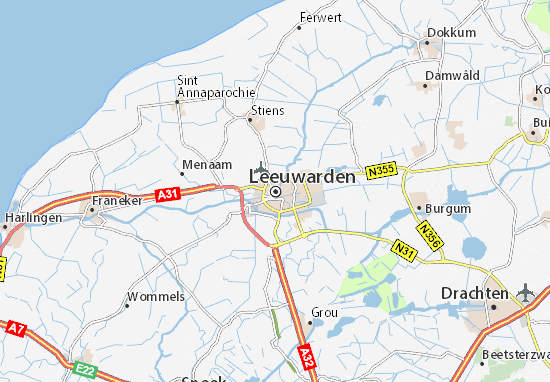 Kaart Plattegrond Leeuwarden