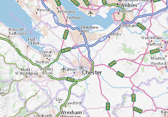 Upton-by-Chester Map