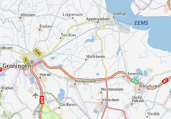 Karte Stadtplan Slochteren