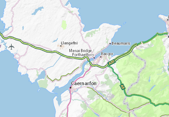 Karte Stadtplan Llanfair-Pwllgwyngyll