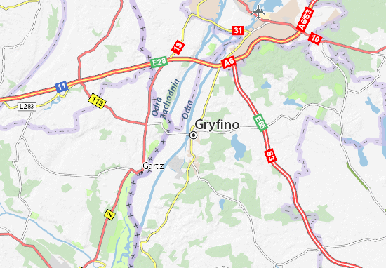 Mapa Gryfino
