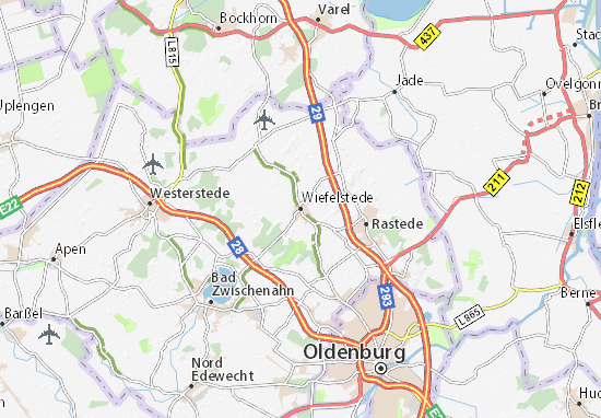 Karte Stadtplan Wiefelstede