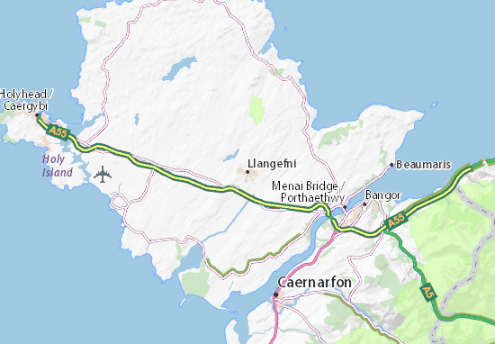 Karte Stadtplan Llangefni