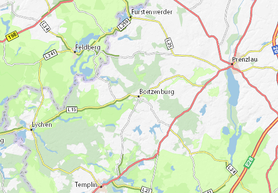 Kaart Plattegrond Boitzenburg