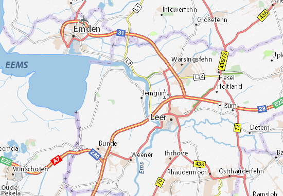 Karte Stadtplan Jemgum