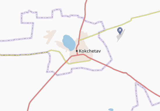 Karte Stadtplan Kokshetau