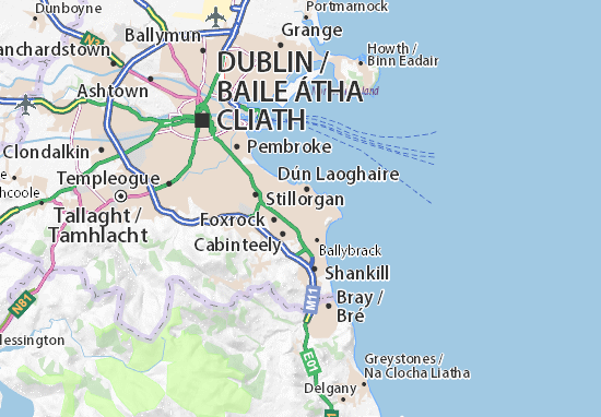 Mapa Plano Dún Laoghaire
