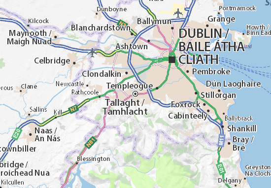 Karte Stadtplan Tallaght
