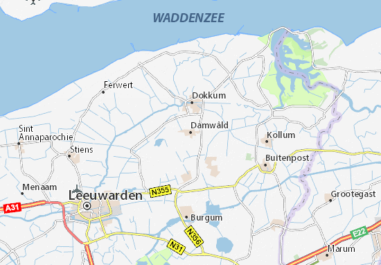 Karte Stadtplan Damwâld