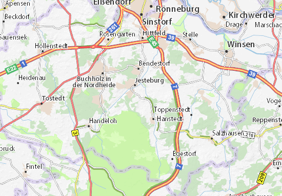 Karte Stadtplan Asendorf