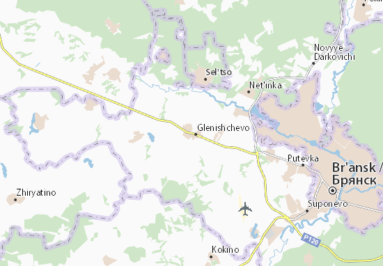 Karte Stadtplan Glenishchevo