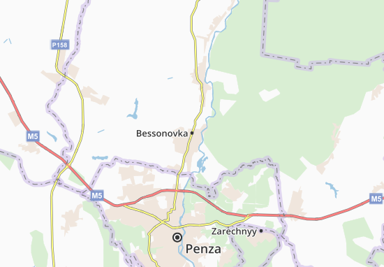 Karte Stadtplan Bessonovka
