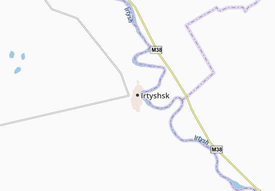 Kaart Plattegrond Irtyshsk